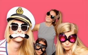 photo booth in leeds with people using it